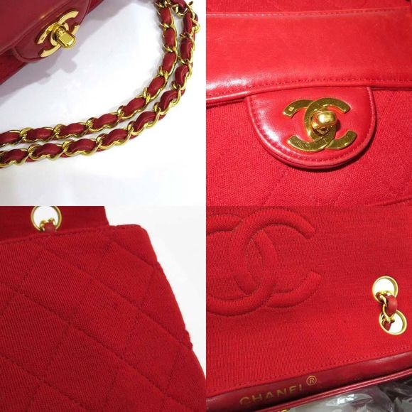 Chanel Matelasse Chain Shoulder Bag Red Leather - Picture 11 of 13